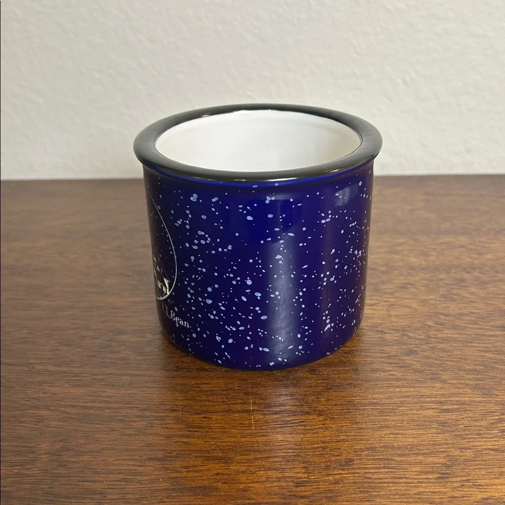 L.L. Bean Large Blue Speckled Ceramic Stoneware 16oz. Lighthouse Coffee Tea Mug